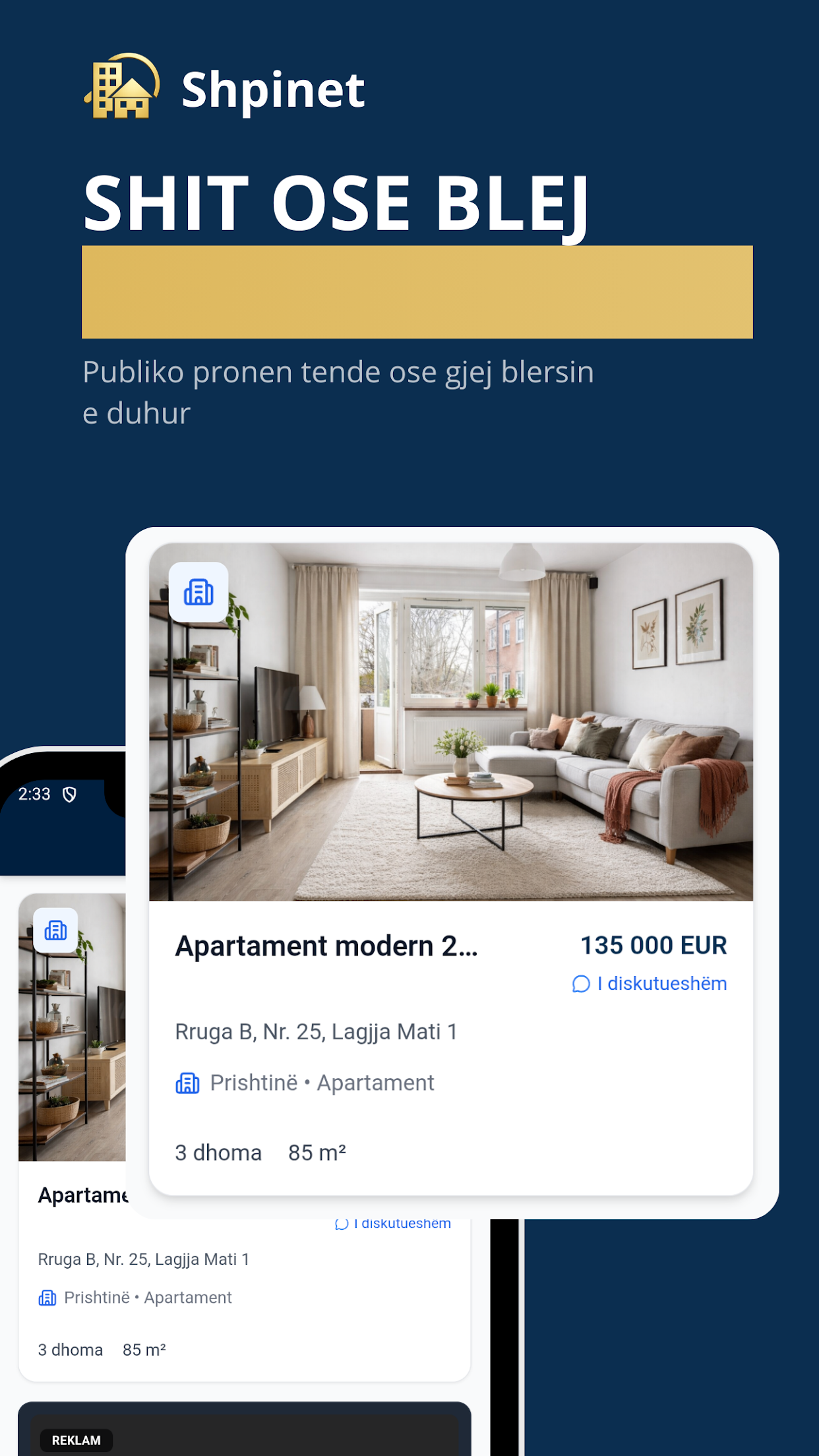 Shitja dhe blerja e pronave në aplikacionin Shpinet