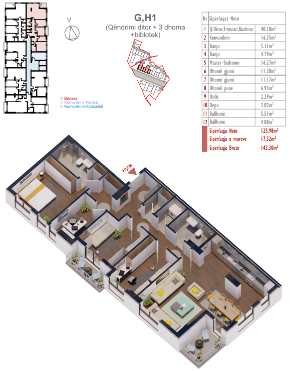 Banesë në SHITJE – 143.30 m² | Kompleksi Shiki, Prishtina e Re