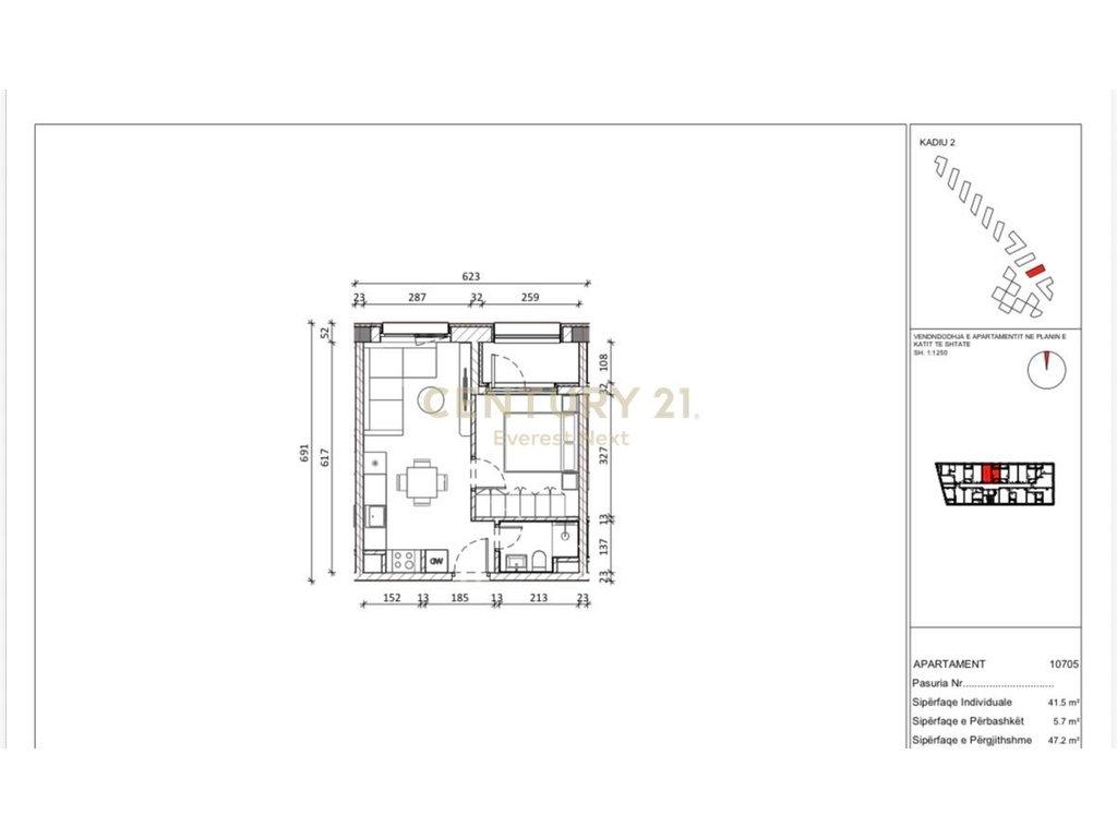 SHITET APARTAMENT 1+1 TEK KADIU
