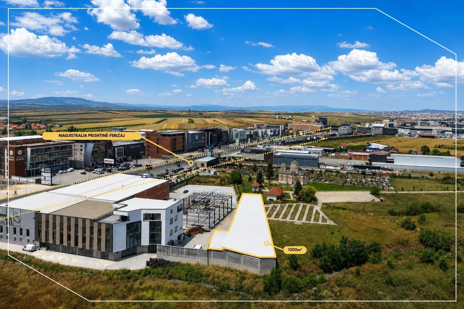 Depo me qira 1.300m² në Preoc, Graçanicë